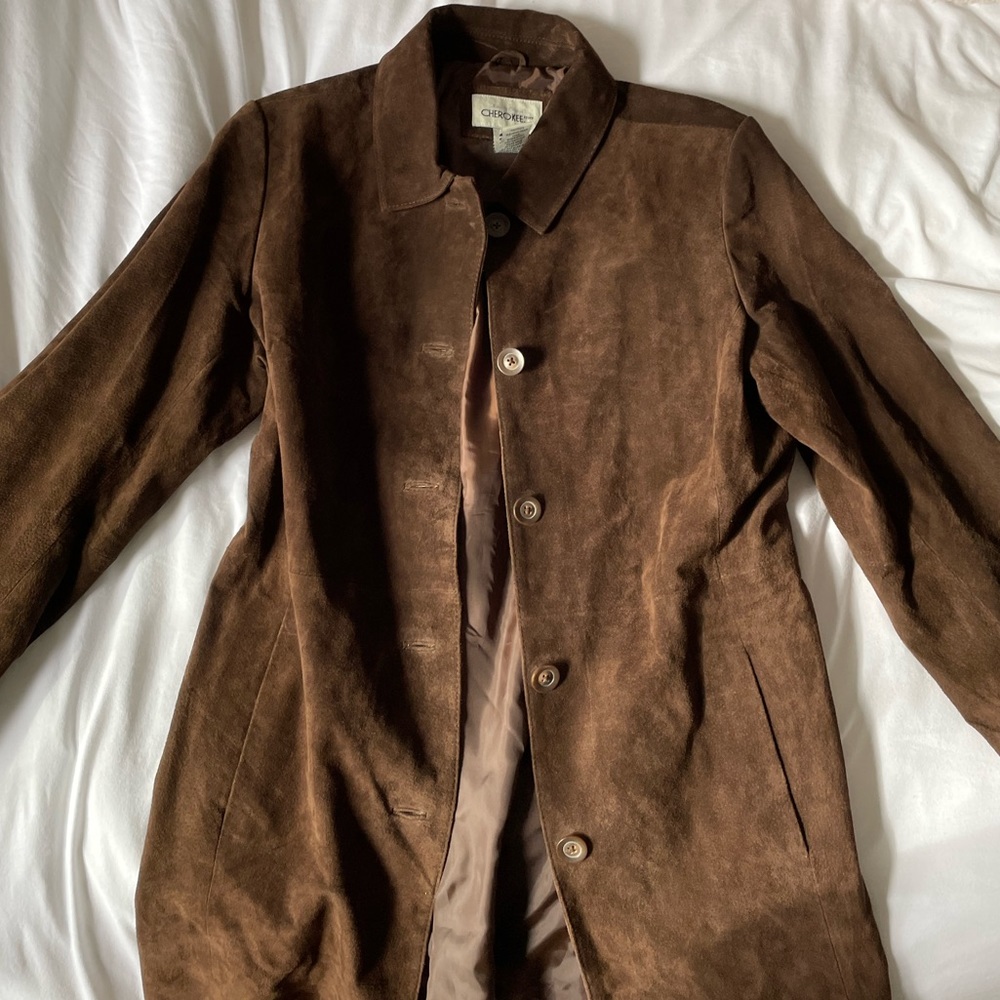 Vintage Leather Suede Brown Jacket